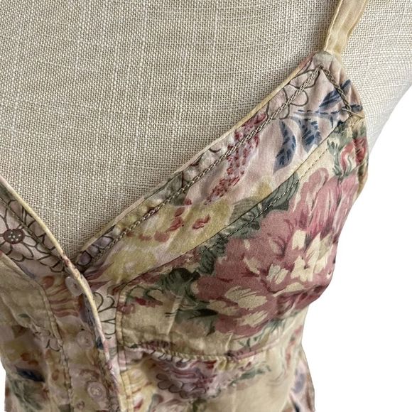 ANTHROPOLOGIE Staring At Stars Boho Vintage Look Smocked Dress Floral Medium - Picture 5 of 7